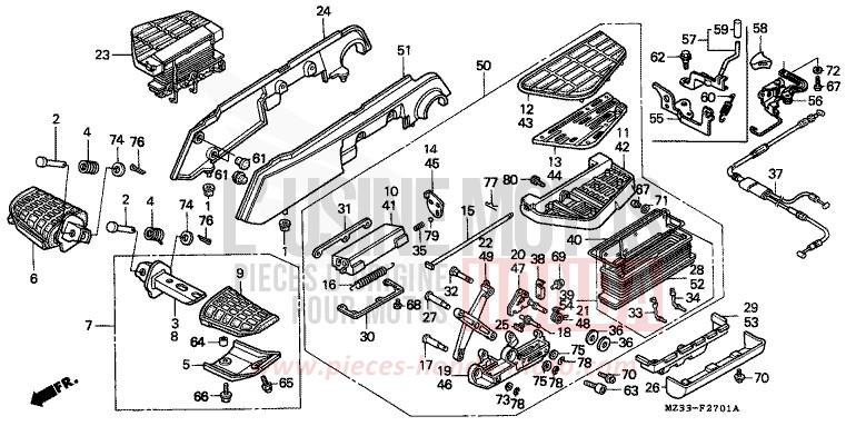 STUFE (GL1500SEP/SER/SES/SET) von GL1800 PEARL ROYAL MAGENTA (RP151) von 1994