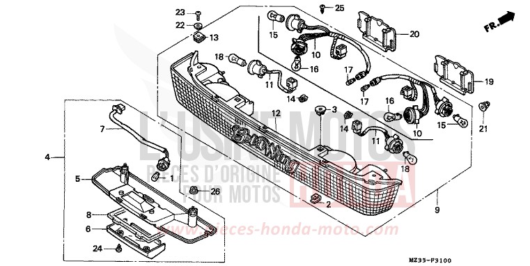 GEPAECKRAUMBELEUCHTUNG von GL1800 PEARL ROYAL MAGENTA (RP151) von 1994