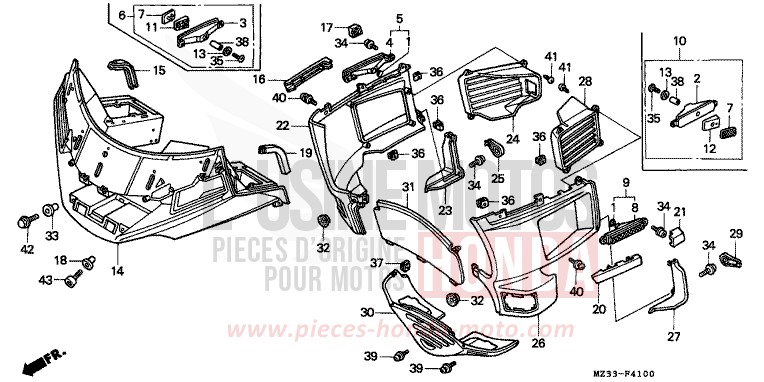 VERKLEIDUNG von GL1800 PEARL ROYAL MAGENTA (RP151) von 1994