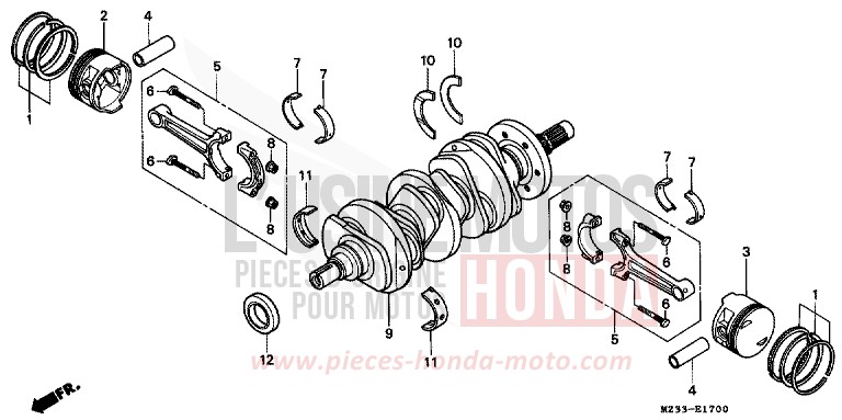 KURBELWELLE/KOLBEN von GL1800 PEARL ROYAL MAGENTA (RP151K) von 1994