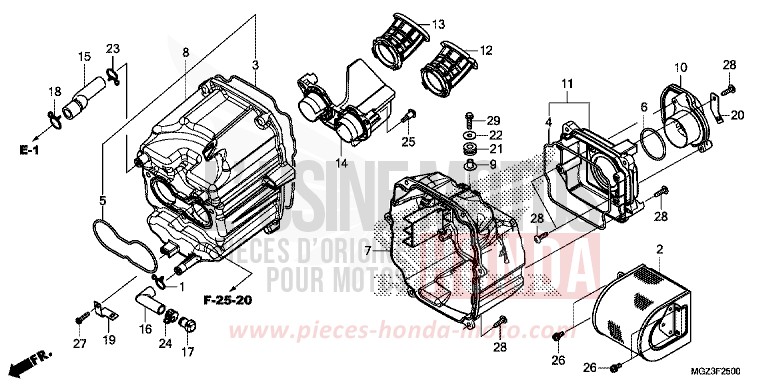 LUFTFILTER von CBR500R MILLENNIUM RED (R263) von 2013