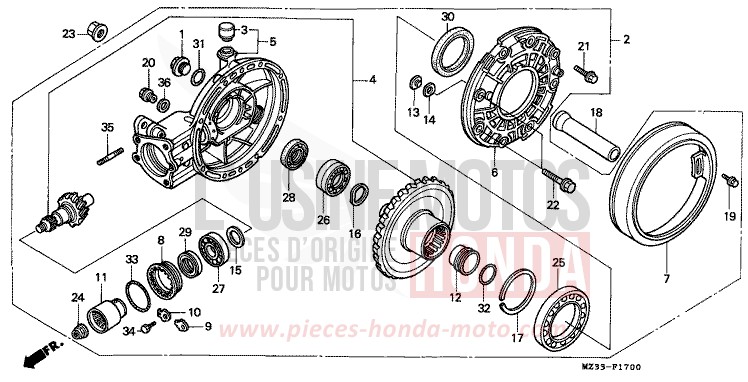 ANTRIEBSZAHNRAD von GL1800 PEARL SIERRA GREEN (G156G) von 1994