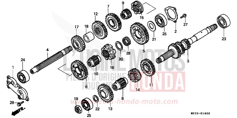 GETRIEBE von GL1800 PHANTOM GRAY METALLIC (NH215) von 1994