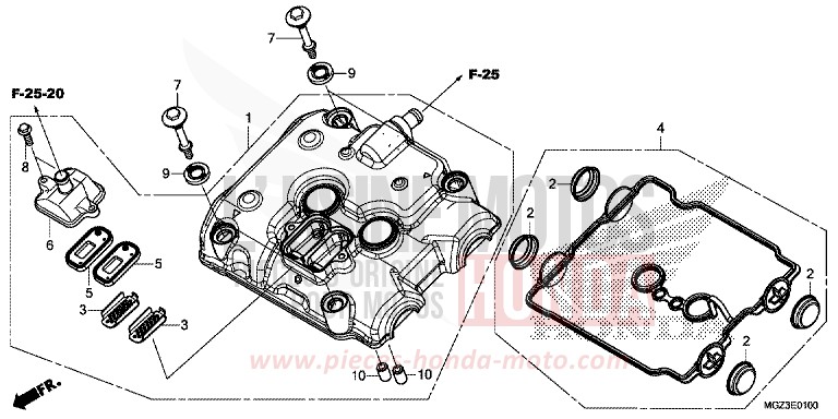 ZYLINDERKOPFDECKEL von CBR500R SEAL SILVER METALLIC (NHA14) von 2013