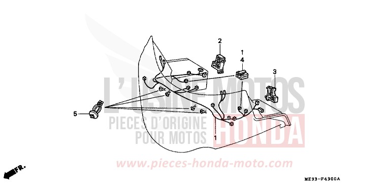 VERKLEIDUNG, KABELBAUM von GL1800 PHANTOM GRAY METALLIC (NH215) von 1994