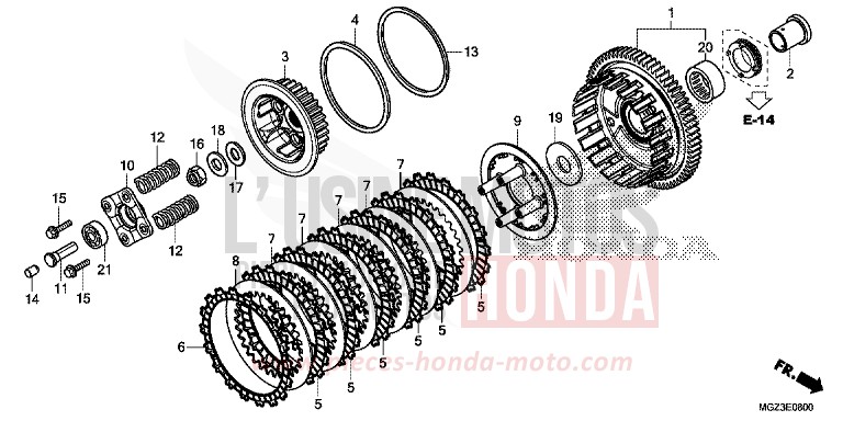 KUPPLUNG von CBR500R SEAL SILVER METALLIC (NHA14) von 2013