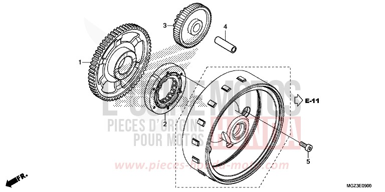 ANLASSERKUPPLUNG von CBR500R SEAL SILVER METALLIC (NHA14) von 2013
