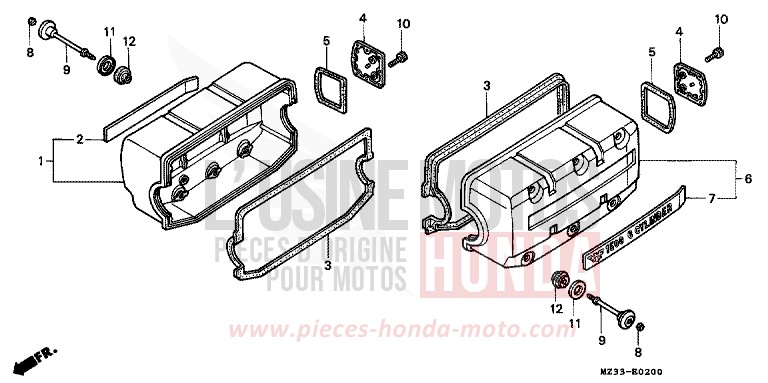 ZYLINDERKOPFDECKEL von GL1800 PEARL GLACIER WHITE (NH326E) von 1996