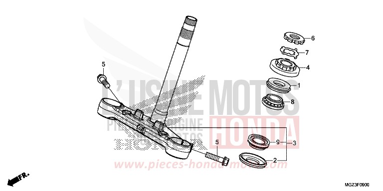 LENKSCHAFT von CBR500R SEAL SILVER METALLIC (NHA14) von 2013