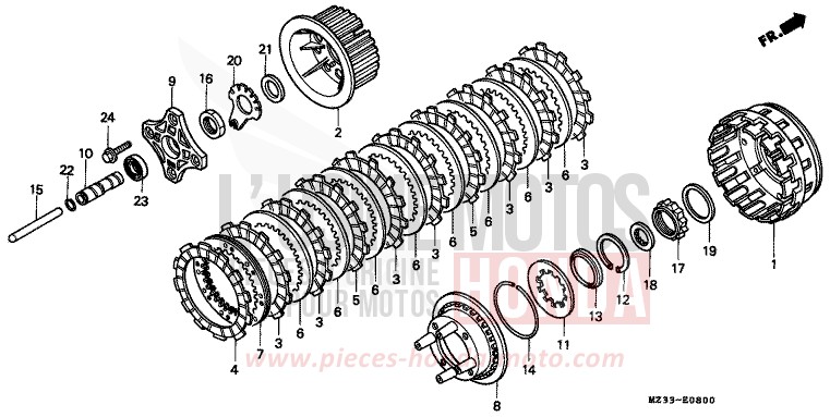 KUPPLUNG von GL1800 PEARL GLACIER WHITE (NH326E) von 1996