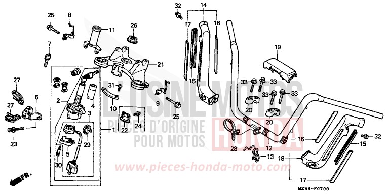 ROHRGRIFF/OBERE BRUECKE von GL1800 PEARL SIERRA GREEN (G156G) von 1996