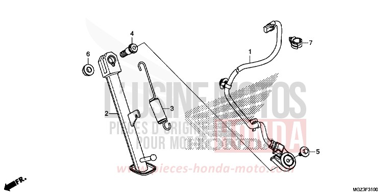 STAENDER von CBR500R SEAL SILVER METALLIC (NHA14) von 2013