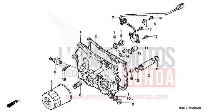 GERTRIEBEABDECKUNG von GL1800 CANDY SPECTRA RED (R176K) von 1997