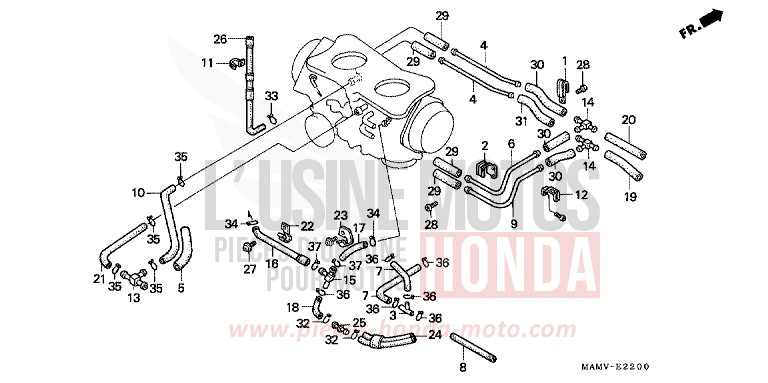 ROHRE von GL1800 CANDY SPECTRA RED (R176K) von 1997
