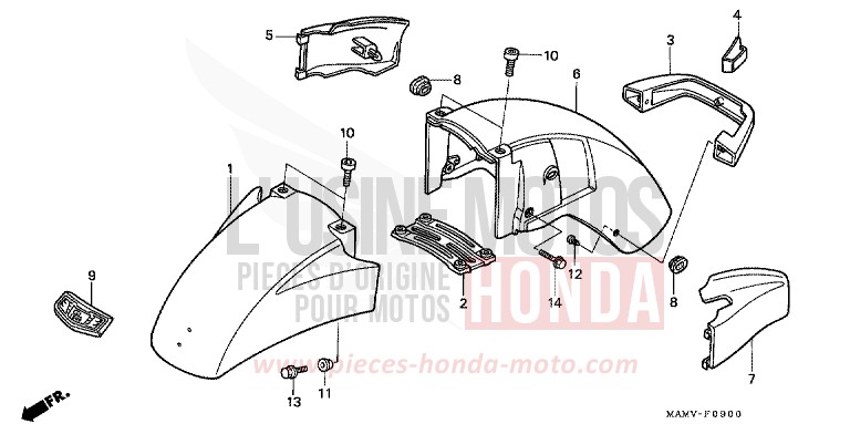 KOTFLUEGEL, VORNE von GL1800 CANDY SPECTRA RED (R176K) von 1997