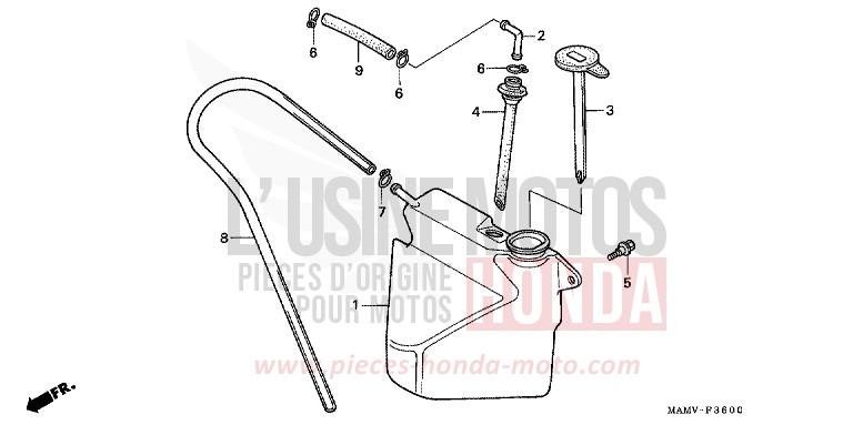RESERVETANK von GL1800 CANDY SPECTRA RED (R176K) von 1997