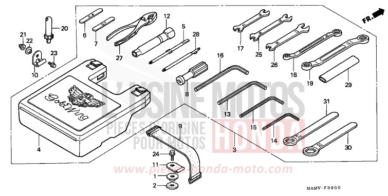 WERKZEUGE von GL1800 PEARL GLACIER WHITE (NH326E) von 1997