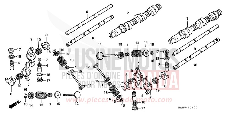 NOCKENWELLE/VENTIL von GL1800 PEARL SAPPHIRE BLACK (NH374) von 1997