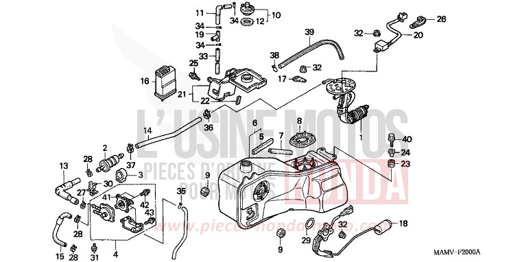 KRAFTSTOFFTANK von GL1800 PEARL SAPPHIRE BLACK (NH374) von 1997