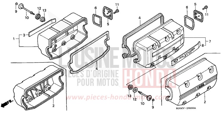 ZYLINDERKOPFDECKEL von GL1800 PEARL SONOMA GREEN (G159G) von 1997