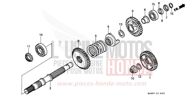 ANTRIEBSWELLE von GL1800 PEARL SONOMA GREEN (G159G) von 1997