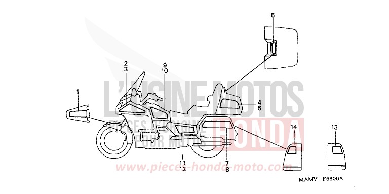 STREIFEN (GL1500SE) von GL1800 CANDY SPECTRA RED (R176K) von 1999