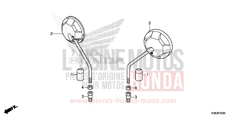 SPIEGEL von MSX125 PEARL VALENTINE RED (R353) von 2013