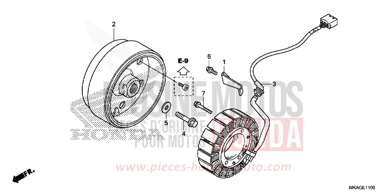 GENERATOR von NC750S MAT GUNPOWDER BLACK METALLIC (NH436E) von 2016