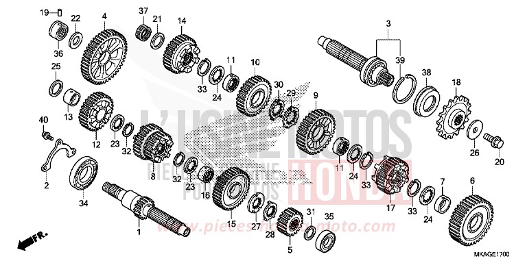 GETRIEBE (NC750S/SA) von NC750S MAT GUNPOWDER BLACK METALLIC (NH436E) von 2016