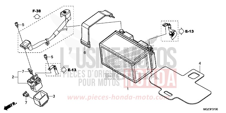 BATTERIE von CBR500R ROSS WHITE (NH196) von 2014