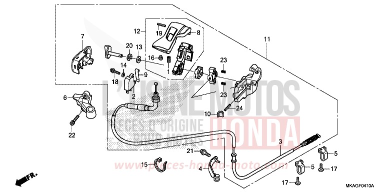 HANDBREMSHEBEL von NC750S GRAPHITE BLACK (NHB01K) von 2016