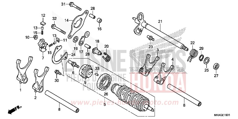 SCHALTTROMMEL (NC750SD) von NC750S MAT GUNPOWDER BLACK METALLIC (NH436E) von 2016