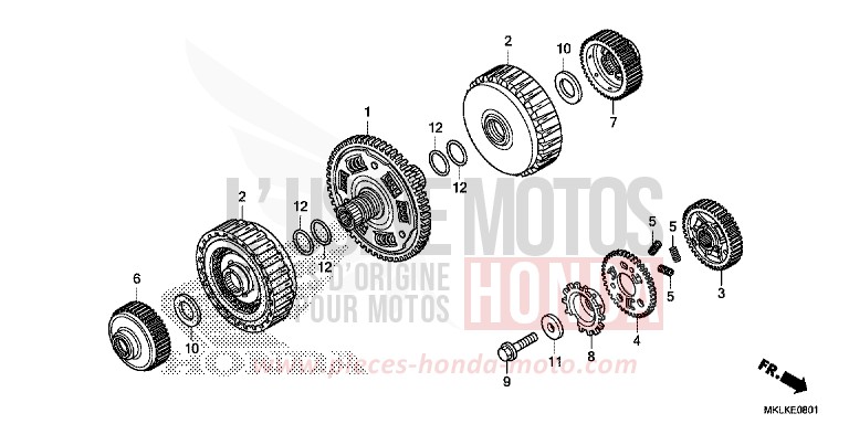 KUPPLUNG (NC750SD) von NC750S CANDY CHROMOSPHERE RED (R381) von 2019