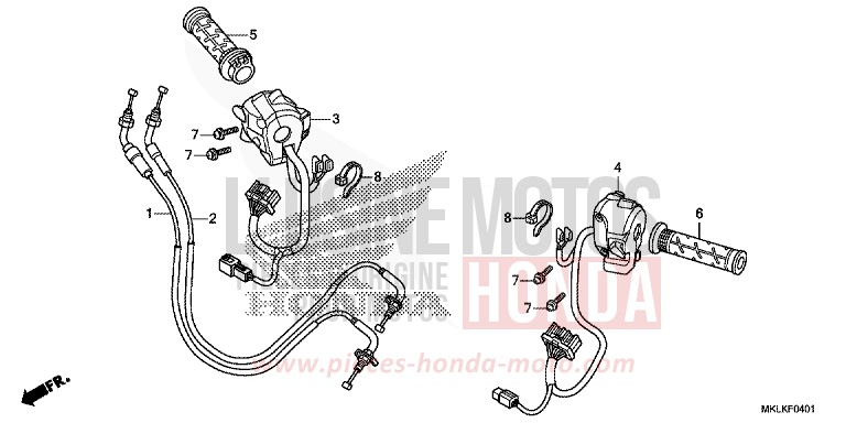 SCHALTER/KABEL (NC750SD) von NC750S CANDY CHROMOSPHERE RED (R381) von 2019