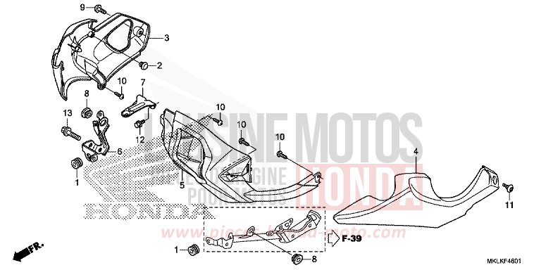 UNTERER WINDLAUF (NC750SD) von NC750S CANDY CHROMOSPHERE RED (R381) von 2019
