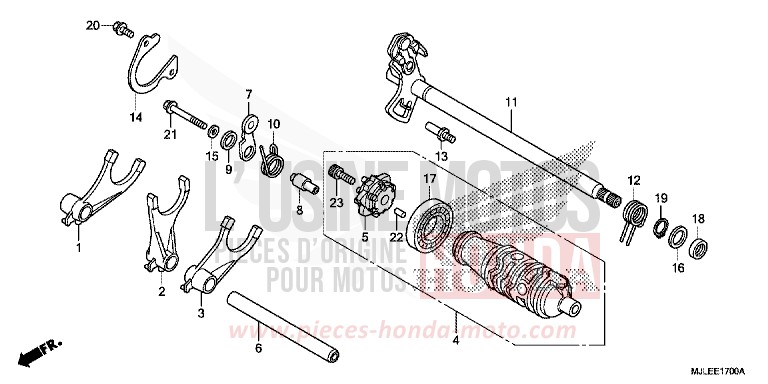 SCHALTTROMMEL (NC750S/SA) von NC750S MAT PEARL GLARE WHITE (NHB54) von 2014