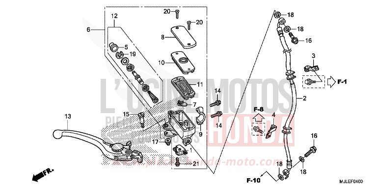 VORDERRADBREMSE (NC750S) von NC750S SEAL SILVER METALLIC (NHA14) von 2014