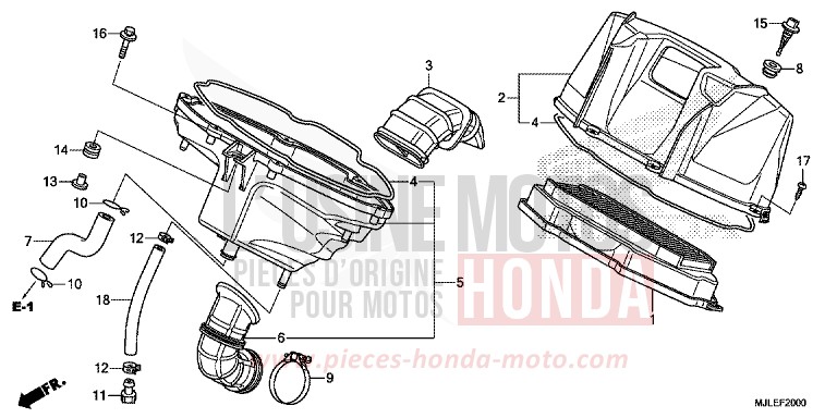 LUFTFILTER von NC750S SEAL SILVER METALLIC (NHA14) von 2014
