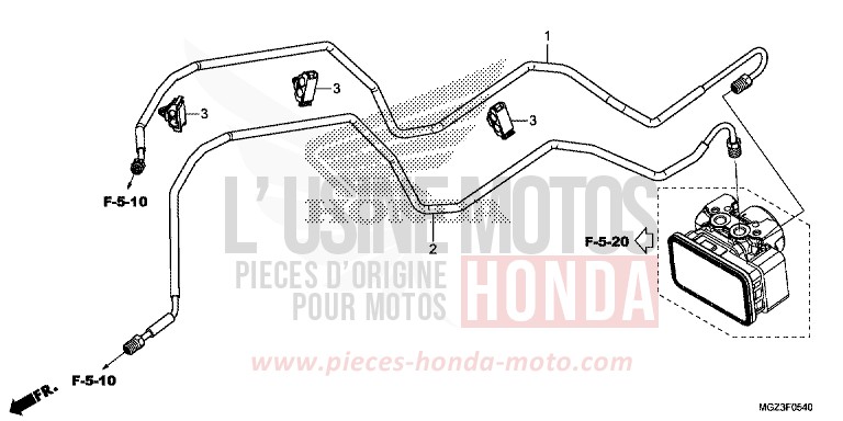 BREMSLEITUNG von CBR500R SEAL SILVER METALLIC (NHA14) von 2014