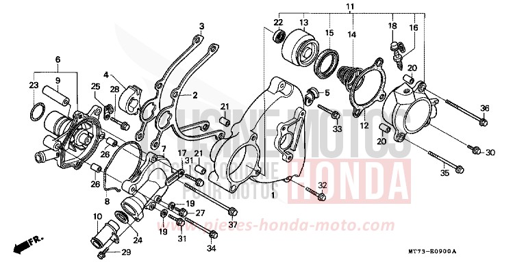 KURBELGEHAEUSEDECKEL, L./ WASSERPUMPE von NR NR RED (R175) von 1992