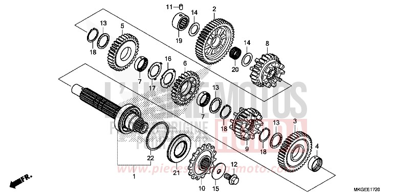 GETRIEBE (GEGENWELLE) von REBEL MAT AXIS GRAY METALLIC (NH303) von 2020