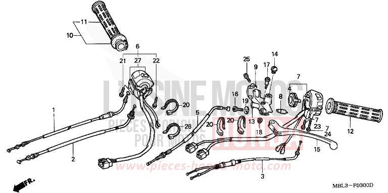 SCHALTER/KABEL/HEBELGRIFF von Deauville SEVILLA BLUE MATALLIC (PB297) von 2004