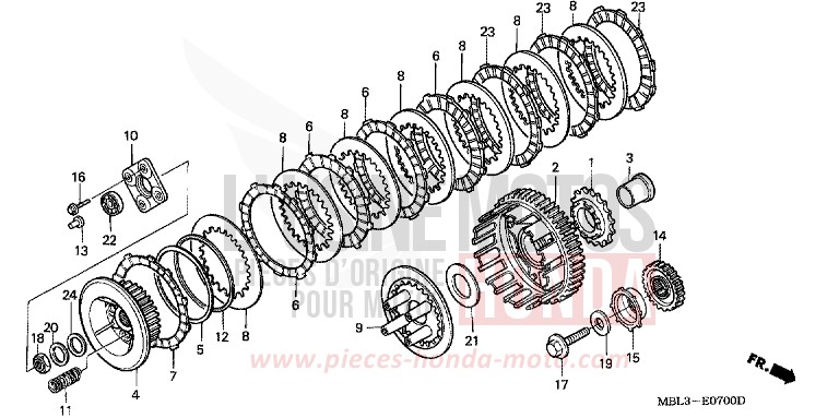 KUPPLUNG von Deauville SHIELD SILVER METALLIC (NH480) von 2004