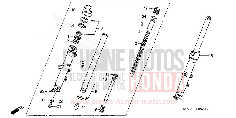 GABEL, VORNE von Deauville PEARL RASPBERRY BLACK (RP147) von 2005