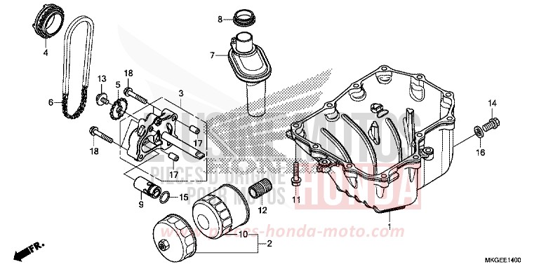 OELWANNE/OELPUMPE von Rebell MAT AXIS GRAY METALLIC (NH303) von 2022