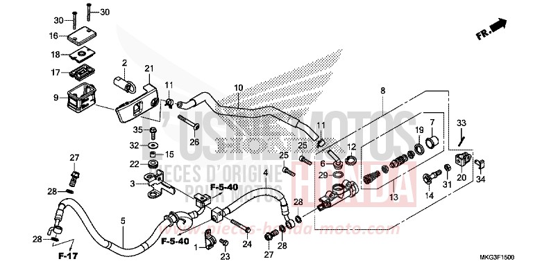 REAR BRAKE MASTER CYLINDER von Rebell GRAPHITE BLACK (NHB01) von 2017