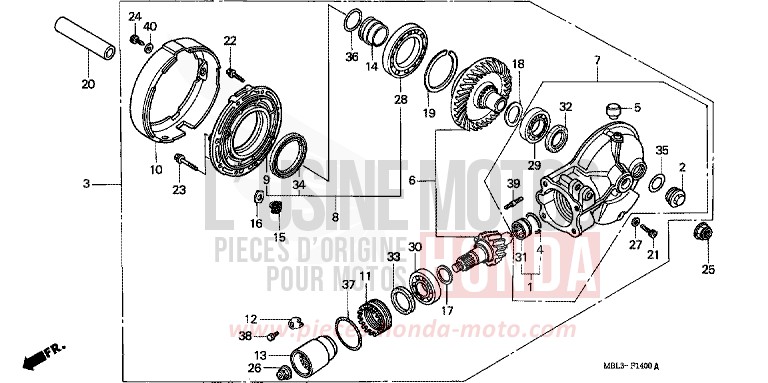 ANTRIEBSZAHNRAD von Deauville PENNANT RED METALLIC (R247) von 1999