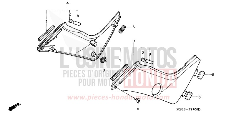 SEITENABDECKUNG von Deauville PENNANT RED METALLIC (R247) von 1999