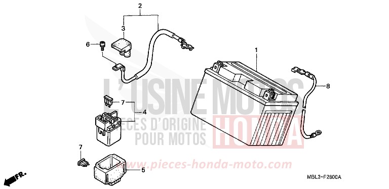 BATTERIE von Deauville PENNANT RED METALLIC (R247) von 2000