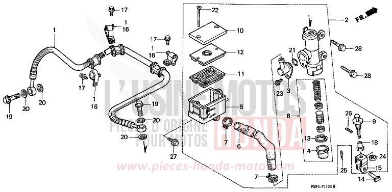 HAUPTBREMSE, HINTEN ZYLINDER von NTV SCHWARZ (NH1) von 1993